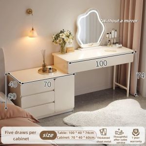 ✨MosasaM+COD✨Only Table !!!Dressing Table Makeup Desk Table Integrated Bedside Table Office Desk