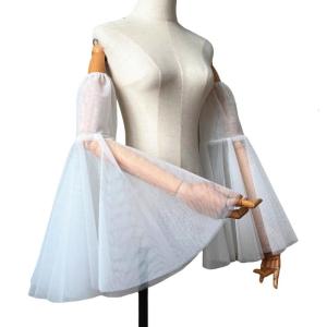 Elegant Sheer Bridal Arm Sleeves for Women with Flared Designs Perfect for Weddings Dress and Formal Event Armwear