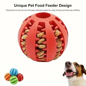 LYMEDIA Interactive Dog Toy Ball Tooth Cleaning Bite-resistant Chew Ball Fun Treat Feeder Pet Food Feeder