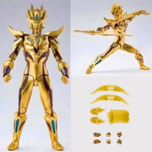 New 17CM SHF Ultraman Blazar Figure Ultraman Zero 17 Joints Movable Toy With More Accessories Ultraman Zero Trigger Geed Multi-Joint Movable Toy Model Toys Sirotliga Children Boys Figure Doll Gift