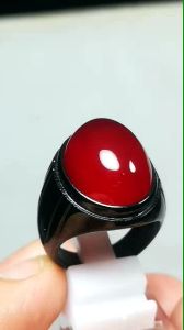 FASHION PRIA CINCIN BATU AKIK RED BARON ORIGINAL  AKiK