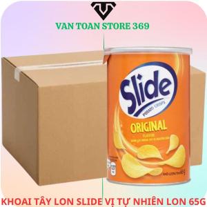 Bánh lát khoai tây SLIDE vị nguyên bản lon 60g
