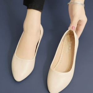 Kasut Formal Kulit Wanita Woman Flats Shoes Slip On Flats Loafers Nurse Work Single Shoes