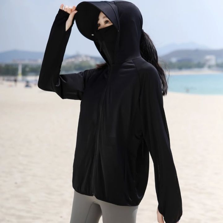 Outdoor Ice Silk Sun Protection Clothing for Women 2024 New Summer