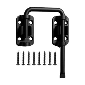 Black Sliding Door Latches Industrial Stainless Steel Weatherproofed Secure Locking System for Garage Door