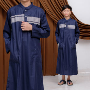 Jubah Anak Laki Laki Premium 9 - 15 Tahun Lengan Panjang Gamis Maroko