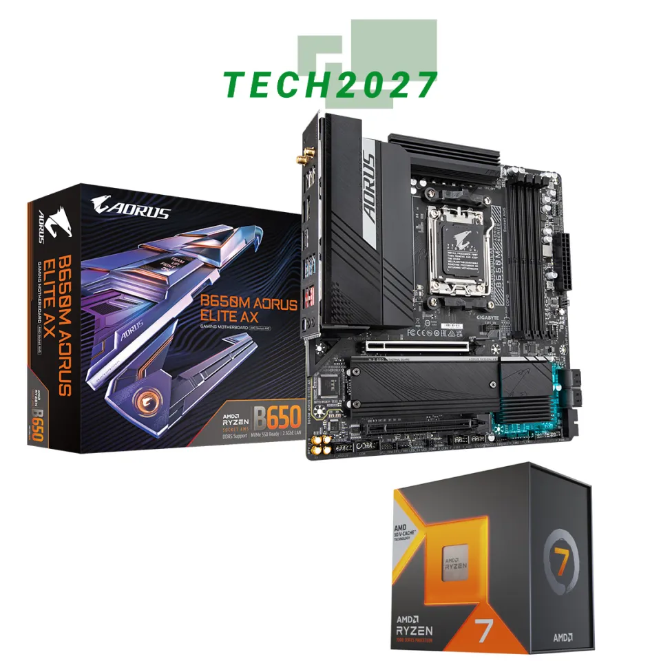 B650M + ryzen 7 7800x3d + メモリー 32g ddr5 AMD Ryzen 7 7800X3D 4.2 GHz Eight-Core AM5 Processor with GIGABYTE