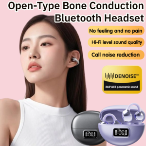 Open-Type Bone Conduction Bluetooth Earphones Universal Wireless Headphones for Fitness Daily Use Clear Call Quality Long Battery Life
