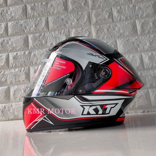 KYT TT COURSE TOURIST RED FLUO FULL FACE HELMET Lazada