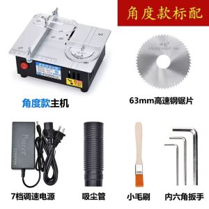 Gergaji meja multifungsi Mini gergaji Desktop alat pemotong DIY mesin pemotong mesin potong