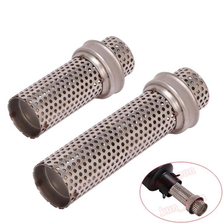 thumbnail image 2 of Universal Motorcycle Exhaust Muffler Pipe With DB Killer – Black Stainless Steel – Fits GSXR 750, YZF R6, Hayabusa & More – Welding Required 2 of 6