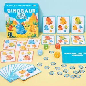 LZHDP MALL Khủng long Trò chơi đua thú vui trên bàn Gỗ Montessori Đồ chơi khả năng nhận thức Montessori Đồ chơi xếp hình Hài hước Trò chơi ghép hình đếm Trò chơi tiệc gia đình