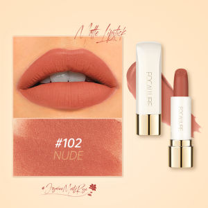 FOCALLURE Brand Hottie Moist Lipstick Matte Nude Long-lasting Makeup Lip Tint Waterproof Moisturizing Rose Fragrance