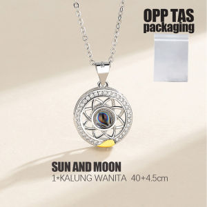 Fashion Necklaces Pendants Kalung Couple-Angels and Demons kalung pasangan Chinese style kalung Opal