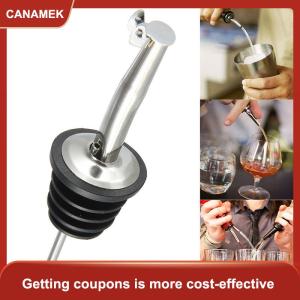 【CANAMEK 】 Liquor Pourer Flow Wine Bottle Pour Spout Stopper Stainless Steel Cap