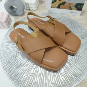 LANOES - PELANGI Sandal Platform Wanita Bahan Kulit Premium Sendal Wanita Model Tali