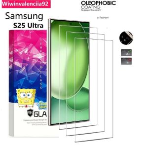 SPONGE BOB !Tempred [ FULL CLEAR ] SAMSUNG S25 Ultra S25 S25+ S24 S24+ Tempered Kaca Super Anti Gores Temperd Layar HP LCD Ful Cover Bening Tanpa List Hitam/tidak ada Xiaomi 4G 5G Glass Screen Protector S25Ultra SamsungS25 S 25 24 SamsungS24