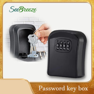 Waterproof Outdoor Key Organizer Wall Mount Key Safe Box Numbering Lock Key Storage 4 Digit Combination Key Security Box