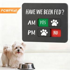 【PCWFKef】 Mèo chó ăn nhắc nhở dấu hiệu cho ăn vật nuôi nhắc nhở treo trang trí từ tủ lạnh nam châm mặt dây chuyền