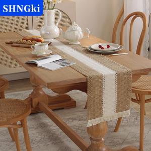 SHNGki Đơn giản và ánh sáng sang trọng bảng Runner bông đay nối Bohemian phong cách bảng RUNNERS với tua ăn nhà Bảng trang trí