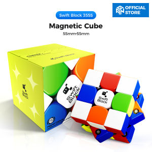 GAN X Swift Block 355S 3x แม่เหล็ก3ลูกบาศก์ความเร็วรูบิกฝึกสมองของเล่นเกมปริศนาสำหรับเด็กผู้เริ่มต้นฝึกซ้อม