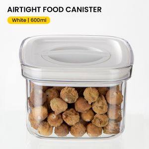 Airtight Container Food Storage Twist Lock Milk Storage Container Transparent Food Sealed Tank PET Leak Proof Canister Kitchen Seal Storage Tank Dry Food Candy Pasta Stackable Jars