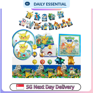 【DAILY ESSENTIAL】 Pokemon Blue Birthday Party Supplies | Choose Individual Item and Quantity