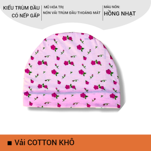 [NÓN THUN COTTON KHÔ] [1 lớp] Nón vải trùm đầu beanies mũ vải khăn đội đầu khăn che đầu cancer hat chemo hat