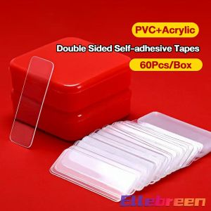 Transparent Removable Double Sided Self-adhesive Tapes For Balloons 60Pcs/Box Multifunctional Waterproof No Residue Washable Tapes