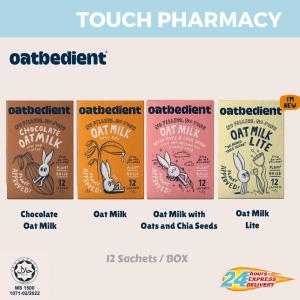 OATBEDIENT Oat Milk : EXP3.27 / Chocolate Oat Milk : EXP3.27 / Oat Milk with Oats & Chia Seeds : EXP3.27 / Oat Milk Lite :EXP12.26 (Lite : no sugar) 28G/35G ( 12s/BOX ) oatmilk / oat milk
