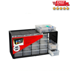 20 Drawers Stackable Multi-Uses Cabinet / Lego Storage Box / Heavy Duty Drawers / Laci Kabinet  Multicompartment Storage Organizer Jewellery Storage
