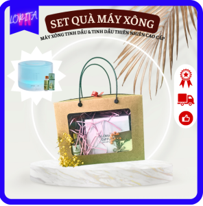 TÚI GIẤY SET QUÀ TẶNG MÁY XÔNG VÀ TINH DẦU