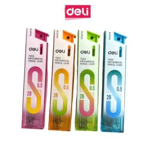 Combo 3 Ống Ruột Chì Kim DELI 0.5mm / 0.7mm – E7003/E7004 - Ngòi Bút Chì 2B Chính Hãng