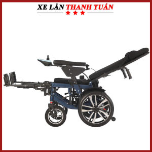 🦼Xe lăn điện đa Tiện Ích Ngả Nằm GBM-503 có tựa đầu ngả lưng nâng được thành tay 2 bên gấp gọn dễ dàng