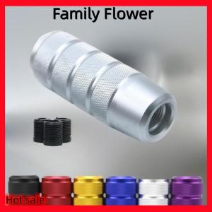 Family Flower Flash Sale 1ชุดเกียร์อลูมิเนียมแบบเกียร์ธรรมดาลูกบิดคันเกียร์หัวเกียร์กระปุกอุปกรณ์เสริมรถยนต์95มม. หัวเกียร์กันลื่น