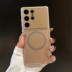 Luxury Metallic Color AG Frosted Magnetic Phone Case For Samsung S25 S23 S24 S26 Ultra Plus Wireless Charge Protector Back Cover