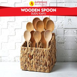 Small Wooden Spoon Round Spoon Oval Spoon Tea Spices Spoon Dessert Honey Spoon Sudu Kayu