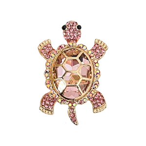 Sparkling Rhinestones Turtles Brooch Alloy Rustproof Clasp Elegant Accessory For Gift Giving