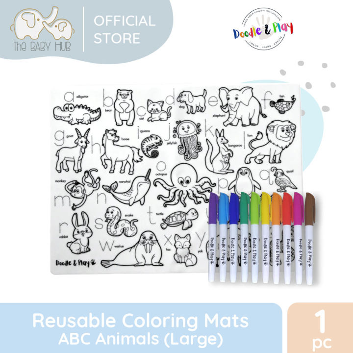Doodle & Play Reusable Coloring Mats Lazada PH