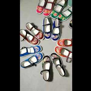 New Spring Collection: WomenS Cloth Shoes With Thousand-Layer Soles Shallow-Top Single Shoes Handmade Embroidered Shoes