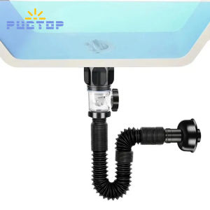 PUGTOP Flexible Drainage Tube Universal Sink Sewer Pipe P-Trap Hose Sink Pipe Basin Installation For Bathroom Kitchen Accessories Tool