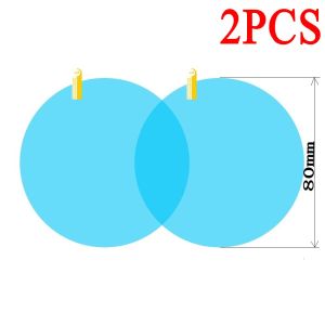 2Pcs Car Side Window Rain Film Auto Rear View Mirror Rainproof Film Anti-Fog Clear Protective Sticker Mirror Window Stickers