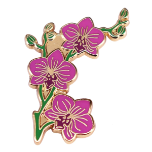 Orchids Enamel Decoration Exquisite Detail Brooch Daily Wear Brooch Handmade Flower Clothing Suitable for Women