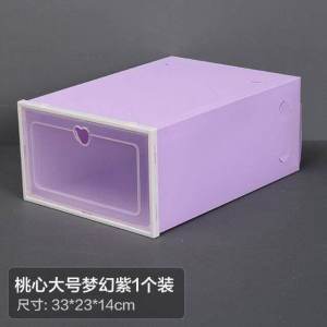 STACKABLE SHOE BOX SHOEBOX SHOES RACK ATTACHABLE STORAGE BOX KASUT ORGANIZER CASE (LARGE SIZE) 33*23*14 cm