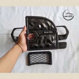 Paket Grandmax Outer Cover Handle Pegangan Pintu Tank Cover Grand Max Glossy Carbon Premium