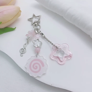 Adorable Musical Note Pendant With Sparkling Star Bead Elegant Bag Hangings For Bag Keys Phone Accessories