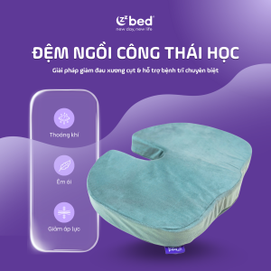 Đệm Lót Ghế Zzbed Đệm Ngồi Văn Phòng Hỗ Trợ Chống Trĩ - Thiết Kế Thoáng Khí Êm Ái Giảm Ê Mỏi