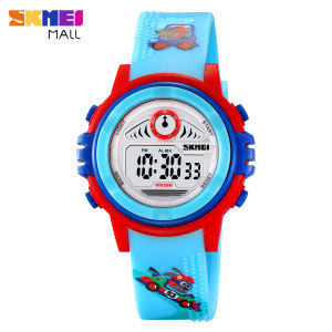 SKMEI 2266 Boys Watch Childhood Girls Corlorful LED Lights Stopwatch 50M Waterproof Alarm 37.6mm Watch Dial