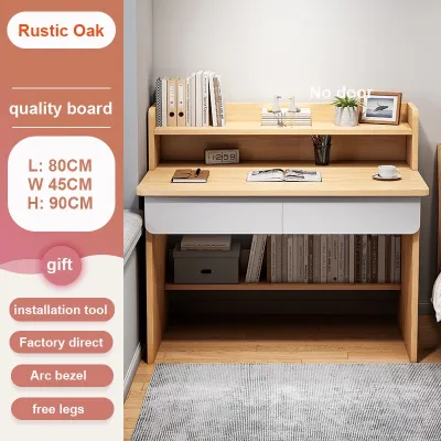 Study Table With Drawer Computer Desk Desktop Shelves Office Writing Desk Wooden Office Table Multi-purpose Computer Desk Space Saving