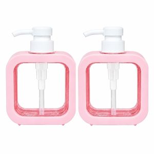 LANDIS 2Pcs 300/500ml Soap Dispenser Large Capacity Portable Shampoo Dispenser Storage Accessories Packaging  Storage Press Bottle Travel